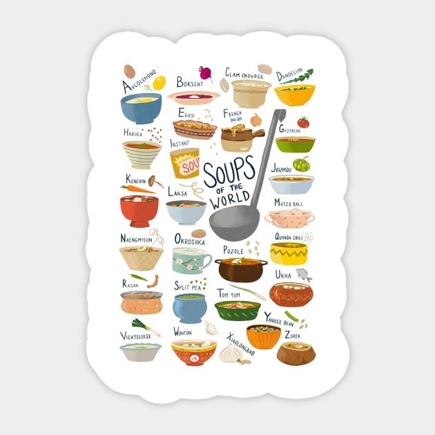 Soups of the World A-Z Sticker by Das Brooklyn